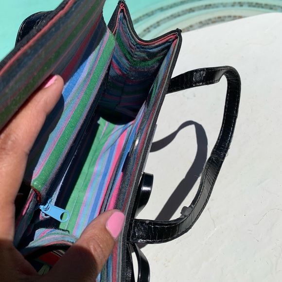 Vintage Kate Spade Rainbow Striped Handbag - Picture 6 of 12